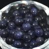 Perline distanziatrici naturali sciolte Perline rotonde lisce di sabbia blu per realizzare gioielli