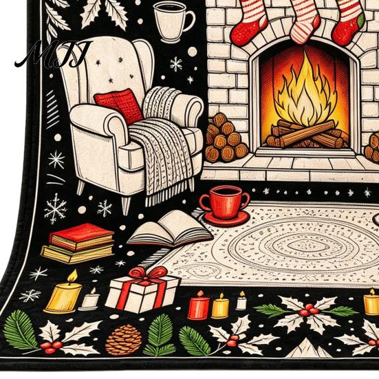 Unique Creative Celebration Gifts Christmas DIY Coloring Blanket for Adults And Kids, Color Your Own Blanket, 59" x 51" Soft Cozy Polyester