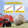 Pair Hay Spear 39" Bale Spear 3000 lbs Capacity, Bale Spike Quick Attach Square Hay Bale Spears 1 3/4", Red Coated Bale Forks, Bale Hay Spike with Hex