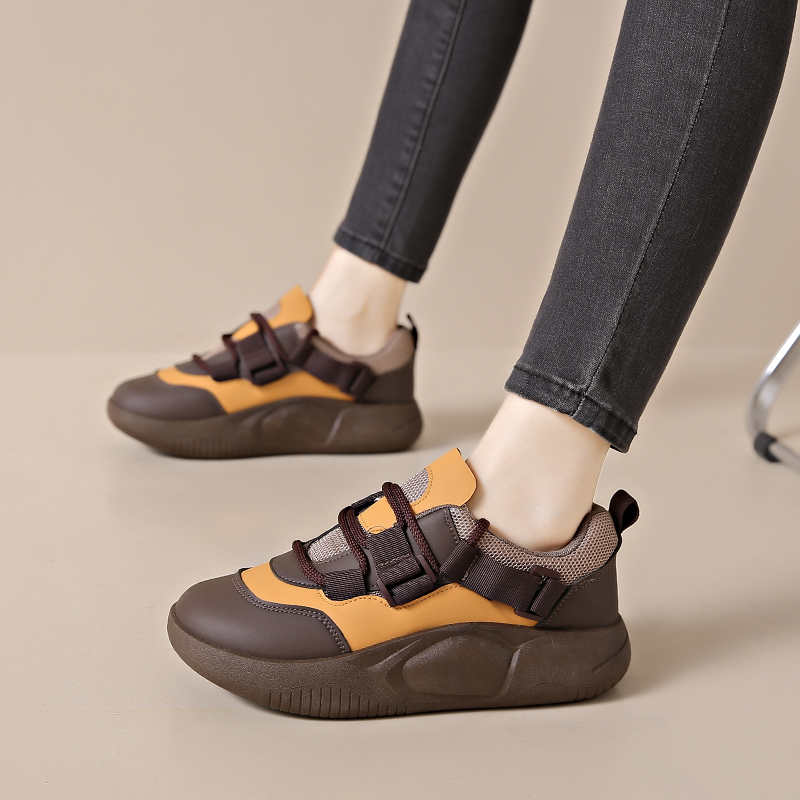 Fashion Spring-autumn Round Toe Black Boot Woman Casual Women's Athletic Shoes Purple Women's Sneakers Sport New Style Team Cute 0
