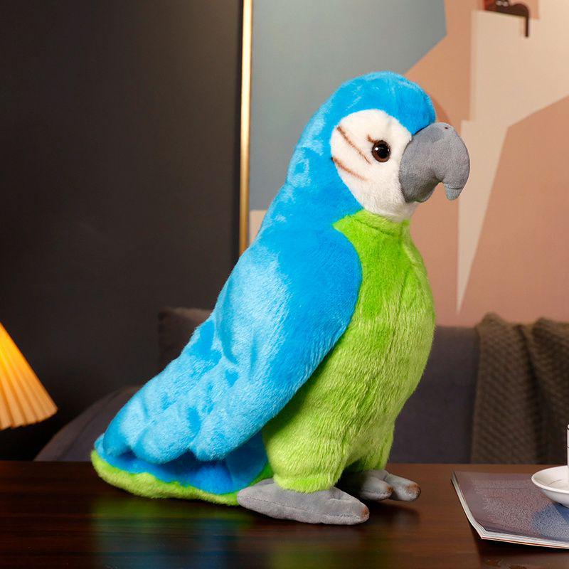 Colorful Realistic Parrot Plush Toy - Super Cute Pug Doll for Kids' Birthday Gift