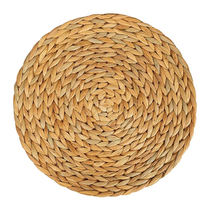 Natural Gourd Grass Round Woven Placemat - Heat Insulation Pad for Dining Table & Party Decor