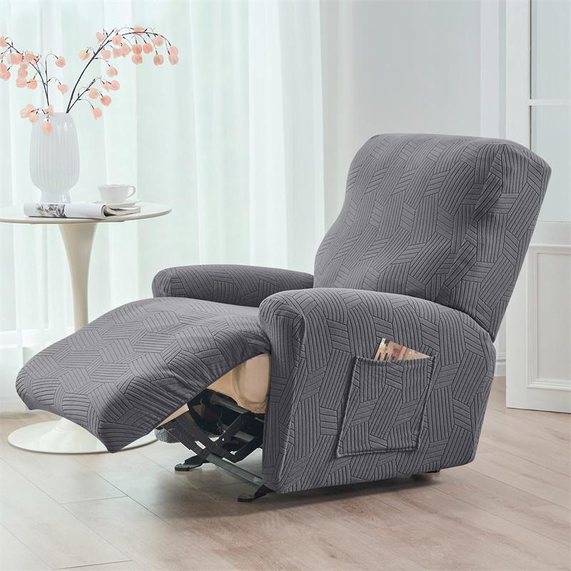 Jacquard Split Recliner Sofa Cover Elastic Anti-dirty Relax Armchair Chair Cover 1 Seater Removable Slipcover for Living Room