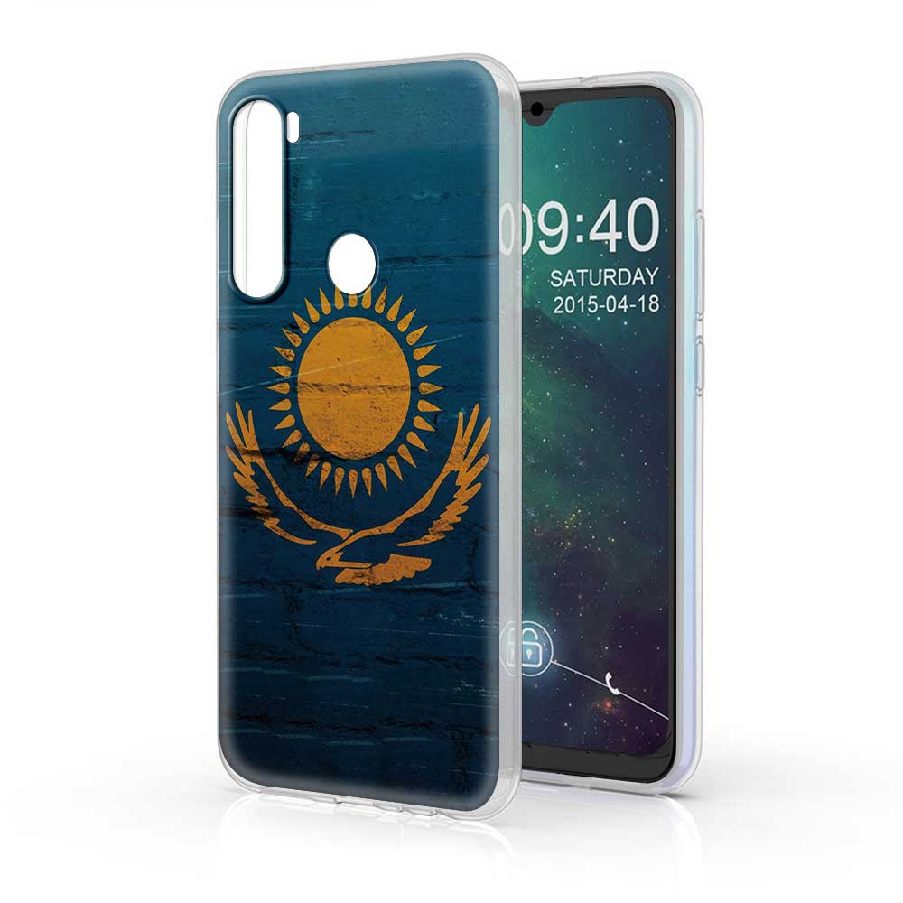 Kazakhstan Flag Case for Xiaomi Redmi Note 9s 9 8 8T 7 9C Mi Poco X3 NFC 11 9A 9T 10T Pro 7A Translucent Matte TPU Cover