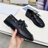 Fashion 2025 New Women's Flat Loafers Retro Round-Toe Mary Janes Women Shoes Large-Size Genuine Leather Comfortable Loafers Female