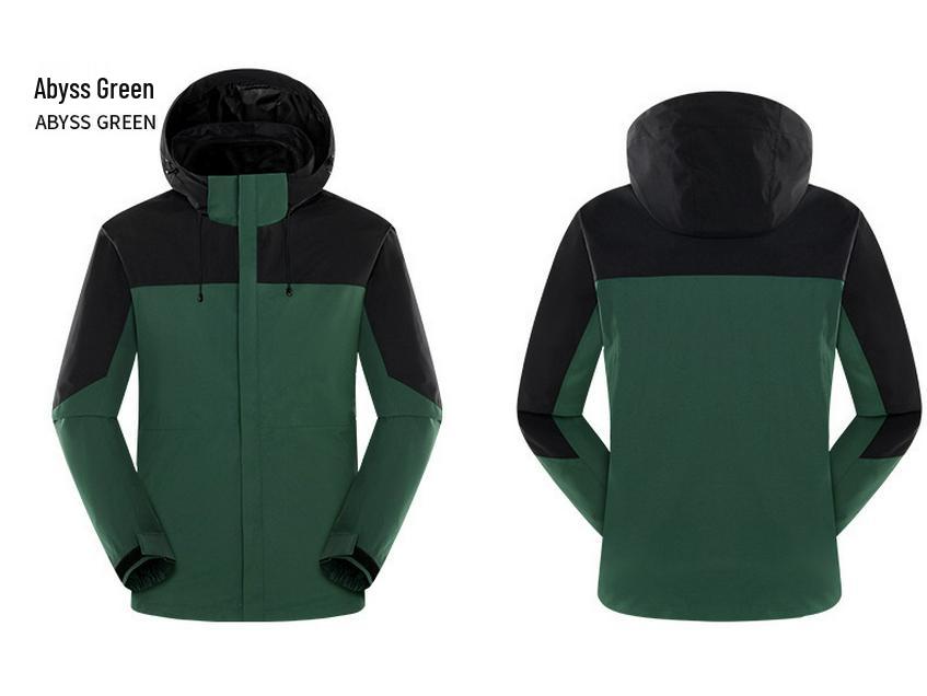 3-in-1 Windproof Waterproof Mountaineering Jacket for Couples with Detachable Liner