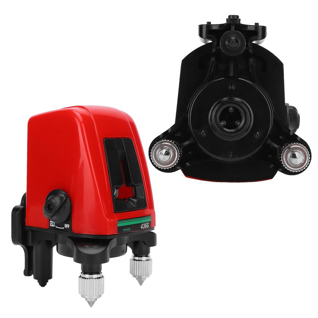 AK436G Laserowy Poziom Liniowy 2 Linie 1 Punkt Samopoziomujący Zielona Wiązka Narzędzie do Pomiaru Poziomu