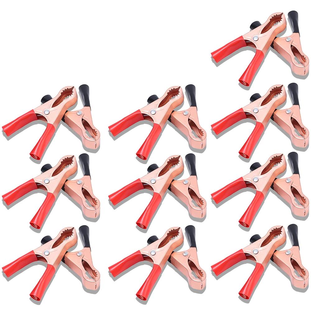 Alligator Clip Connector Car Battery Ignition Connection Wire Spring Clip Auto Battery Test Lead Clips Insulated Alligator Clamp