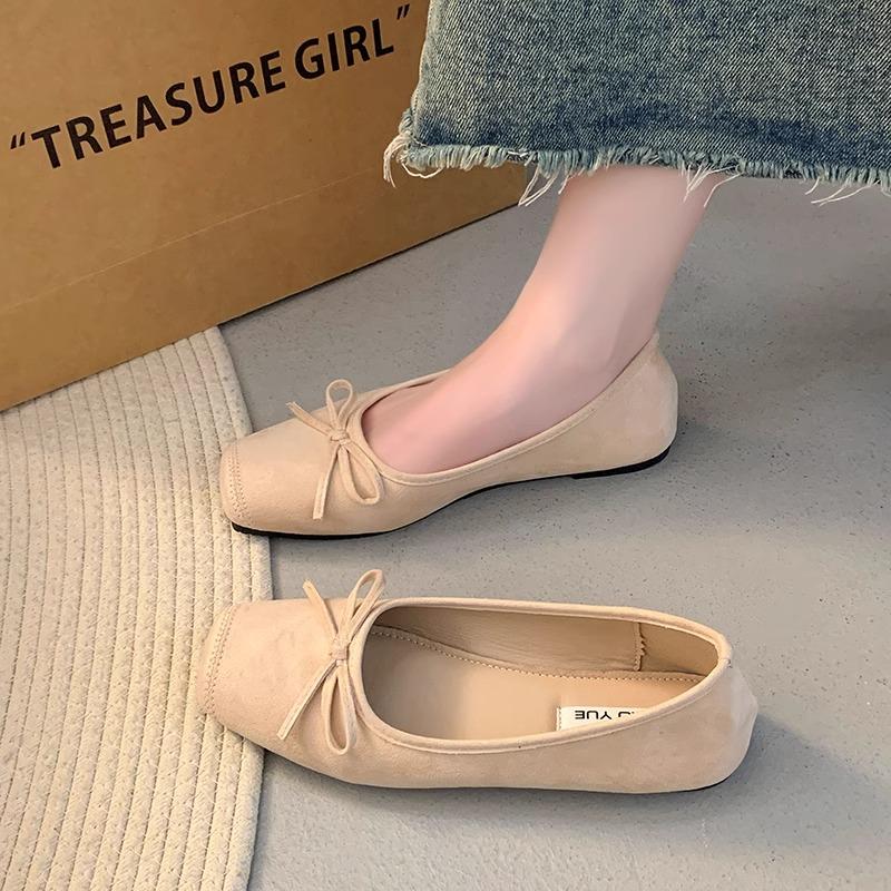 Women Flats Fashion Designer Shallow Flats Boat Shoes Female Butterfly-Knot Ballet Flat Loafers Shoes Slip On Sneakers Women