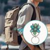 Single Handed Key Clip Holder Turquoise Flower Alloy Keychain Bag Hook Purse Organiser Decoration Pendant