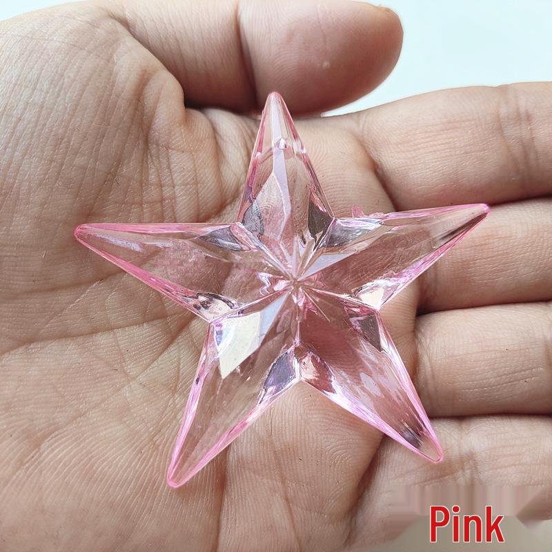 Acrylic 56MM Five-Pointed Star Pendant for DIY Wedding or Christmas Decor