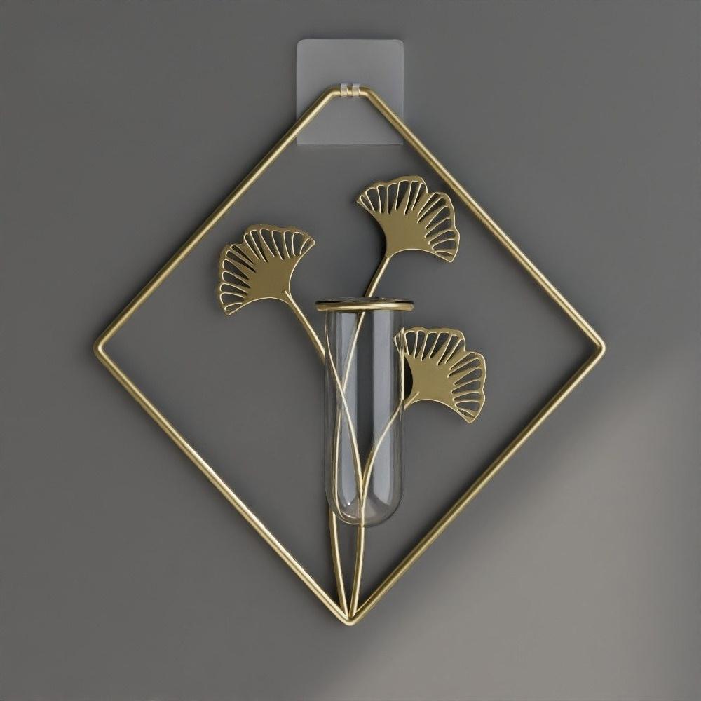 

1 шт. Настенный премиум-класса из золотого железа без пробивания отверстий, настенное украшение для цветочной композиции для свадьбы, открытого патио, сада E