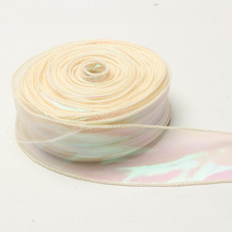 Coreless Iridescent Fishtail Satin Ribbon for Bouquet Packaging