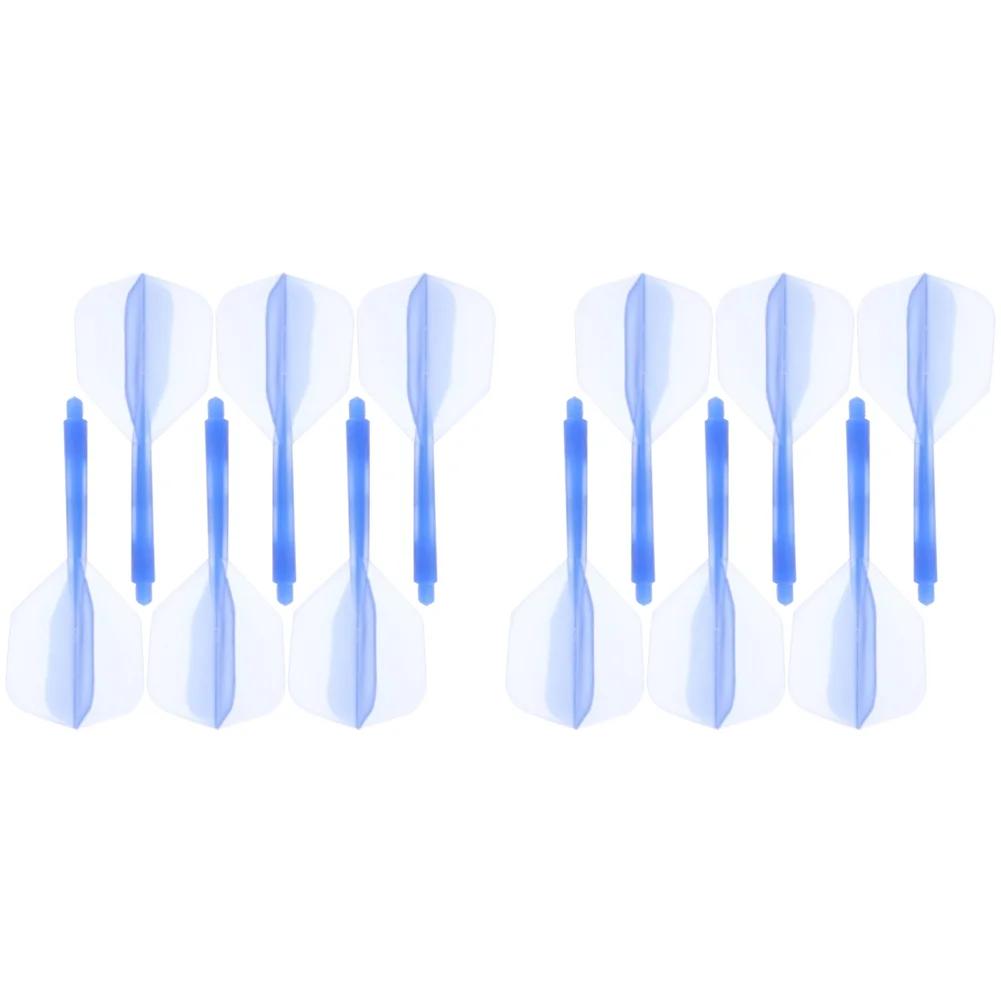 6Pcs Integrated Dart Flights and Shafts 4BA Soft Screw In-One Dart Flight Integrated Dart and Flights for Indoor Outdoor Playing