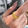 Comfortable Wearing Brushed Diamond-Studded Open Ring For Women 24K Gold Au999 | Smooth Edge, Pressure-Free All Day