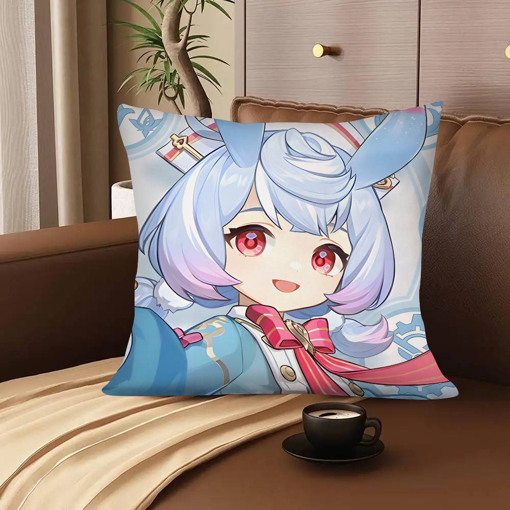 1pc Cartoon Anime Game Genshin Impact Sigewinne Pillow Case Fashion Square Pillowcase Bedroom Sofa Room Ins Decoration Leisure