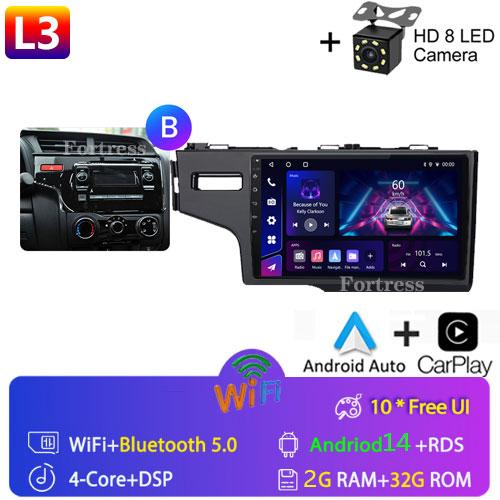 Touch screen For Honda Jazz 3 2015 - 2020 Fit 3 GP GK 2013 - 2020 Car Radio Multimedia Player GPS Navigation 4G Carplay 2Din DTS