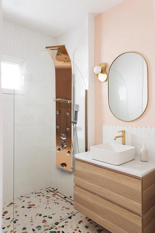 ROSE GOLD shower panel faucet