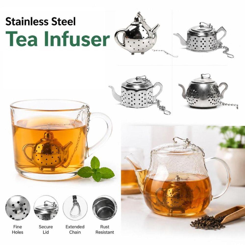 Stainless Steel Tea Infuser Fine Mesh Spice Filter Tea Strainer Loose Leaf Brewing