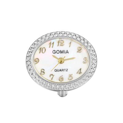Orologio ad anello da donna, misura unica, impermeabile, con numero analogico, elegante, in argento, accessorio di moda per donna