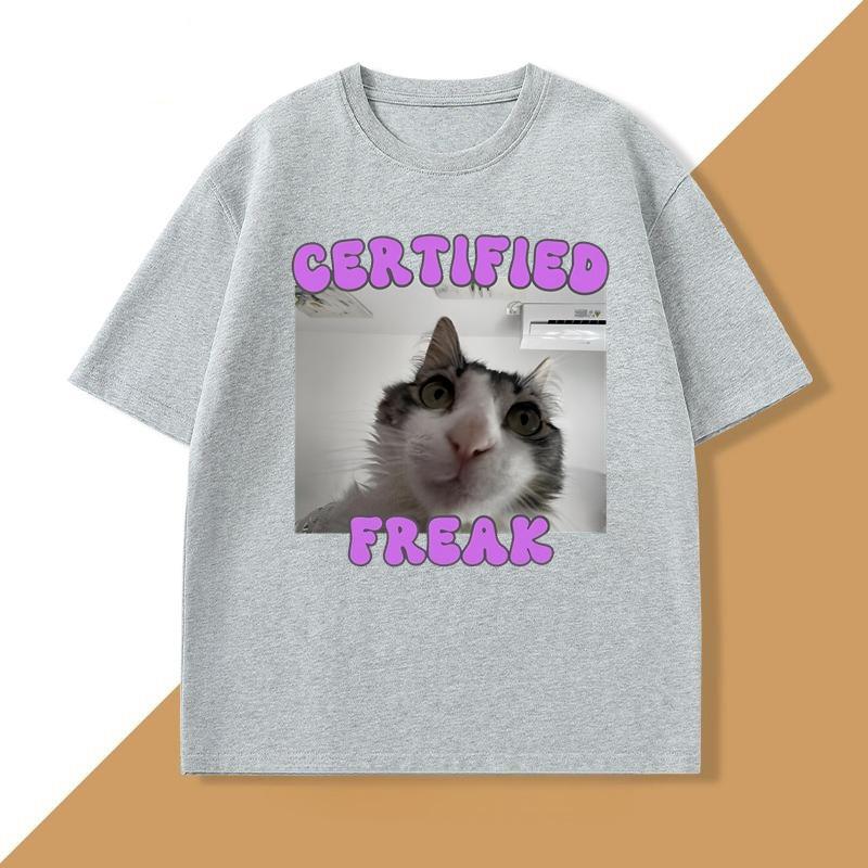 Certified Freak Cat Meme TShirt Unisex WOMEN Funny Pet Graphic Tee Kitty Humor T Shirt Unisex Cotton Tee Cat Lover Tshirt Clothes