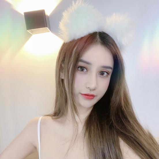 Cats Ear Long Plush Cute Anime Cosplay Hair Clasp Headband Party Costume for Daily Wear