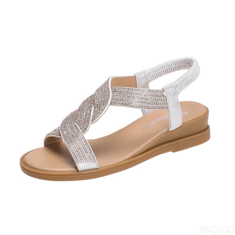 Fashion Women Fashionable Casual Shoes 2025 Summer new style Platform Sandals Female Solid Color Simple versatile women Flat shoes