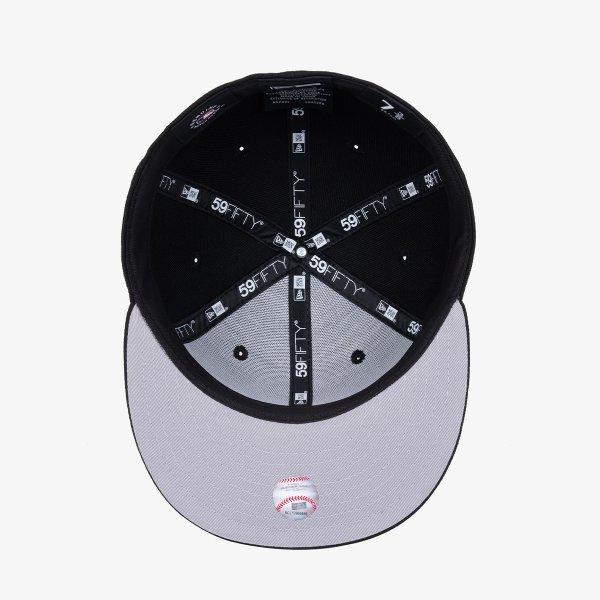 New Era New York Yankees Basic Fitted Cap Black White 11591127