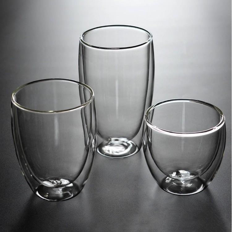 Heat-Resistant Double-Layer Glass Egg-Shaped Cup for Coffee or Milk