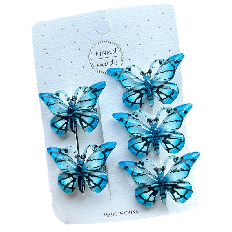 5PCS Sweet Stereoscopic Gradient Cute Baby Hairpins Kids Hair Clips Children Headwear Princess Barrette Girls Accessories