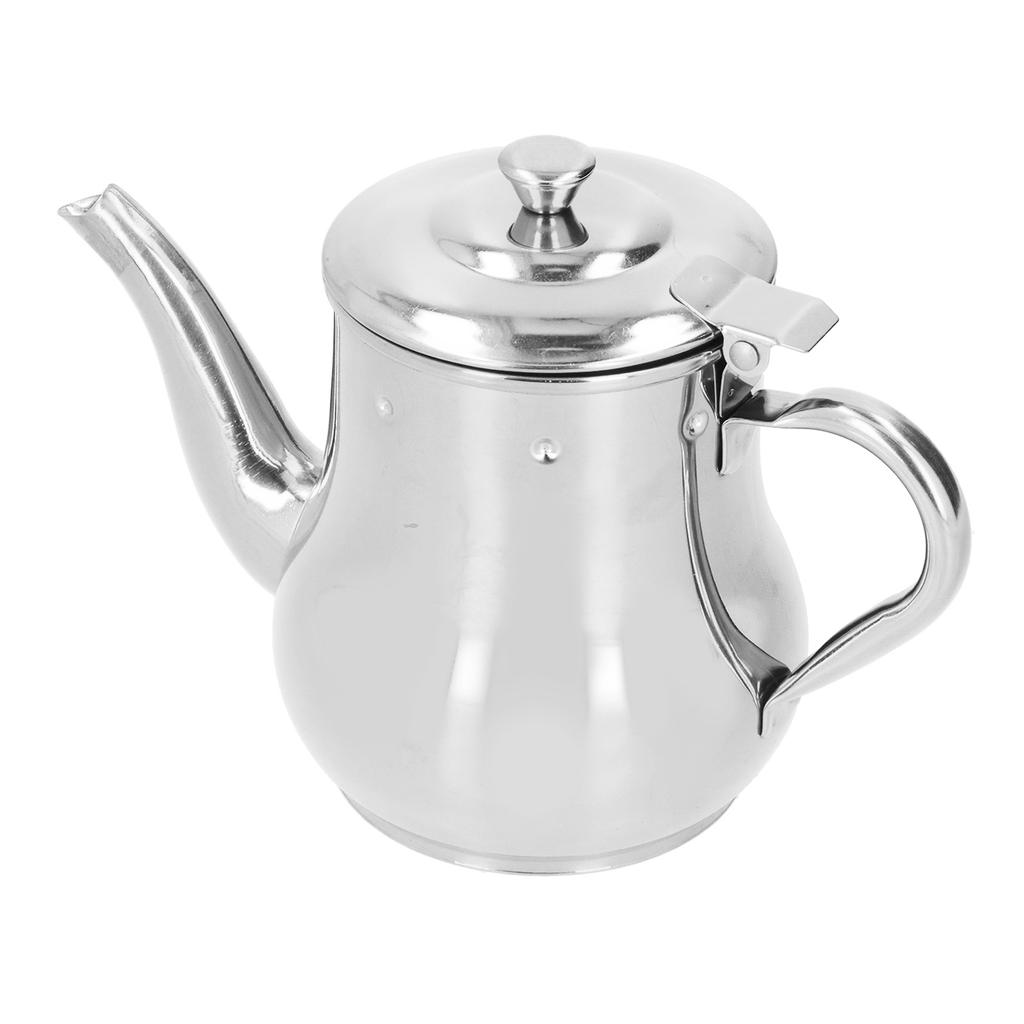 Stainless Steel Tea Pot with Filter Rust Proof Durable Oil Strainer Pot for Hotels Restaurants Homes 500mlNatural Color