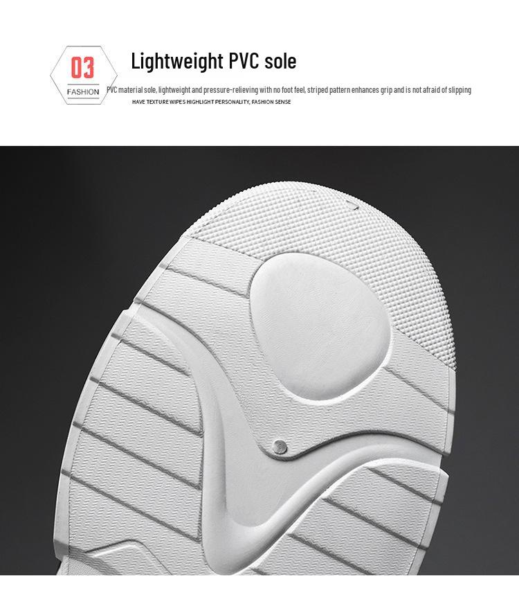 Men's Summer Breathable Mesh White Sneakers - Korean Style Trendy Casual Dad Shoes