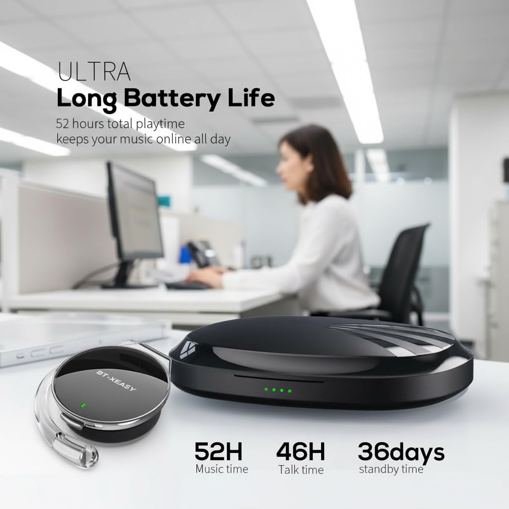 Ear-hook earphones, Bluetooth 5.3 clip-on wireless earphones, sports ear-hook, open-back, lightweight headset, new wearing method that doesn't go
