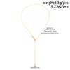 Ingemark Vintage Simple Beads Long Pendant Chokers Necklace for Women Trendy Sexy Gold Color Metal Chain Party New Jewelry Gifts