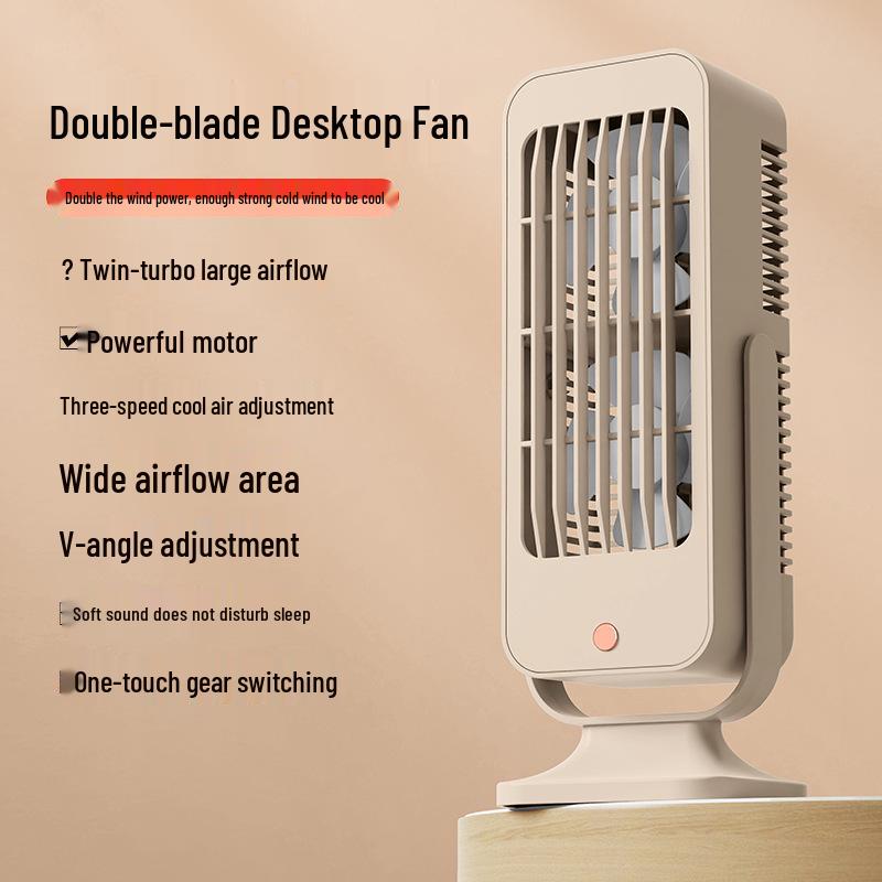 Desktop Silent Oscillating Cold Air Conditioner Fan for Home and Dorm Use 10.5 x 5 x 27.6 cm