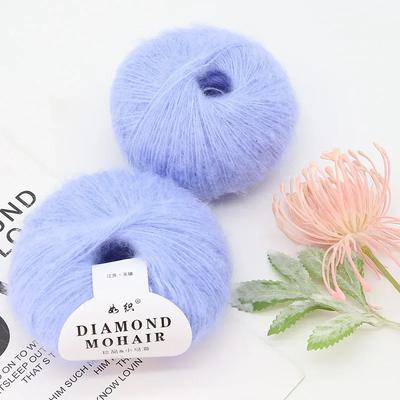 25g / Knäuel Handgesponnen Weiche Mohairwolle und Angora Kaschmir Häkelgarn DIY Material Verpackung Kleidung Dekoration