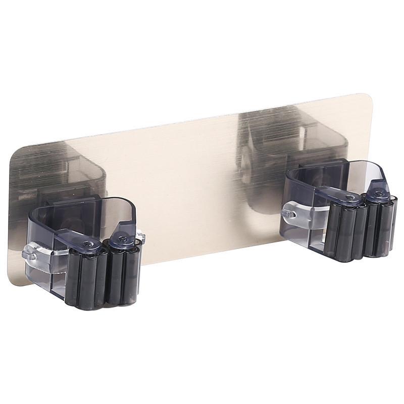 

Бесшовные наклейки для швабры, кухонная стойка для метлы, кухонный крючок для ванной комнаты, крючки чёрный