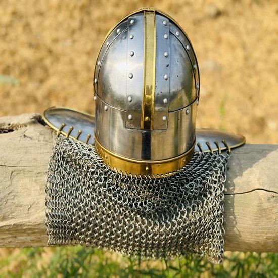 Viking chainmail helmet, armor, chainmail helmet, medieval helmet, chainmail,