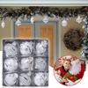 Christmas Balls Decoration 9 Pieces Ball Decorations 3.2 Inches Shatterproof Ornaments For Home Winter Party Outdoor Holiday