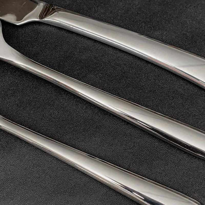 Thickened 410 Stainless Steel Knife, Fork and Spoon Home Restaurant Western Steak Knife and Fork Tea Spoon Tea Fork Tableware Se
