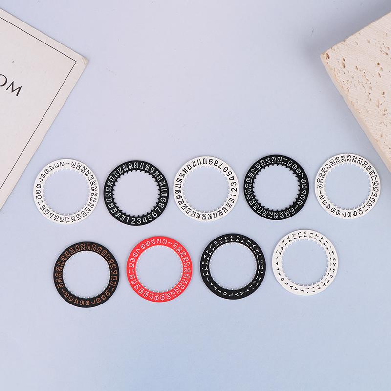 Watch Date Dial Fits Nh34-Nh35 Movement Black White Red Orange 3-Digit 6-Digit Automatic Mechanical Movt Day Date Dial Wheel