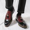 Senior Social Pointed Wedding Shoes for Men Trend Casual Leather Shoes Male Dress Business Men High Quality Tassel Loafers Shoes