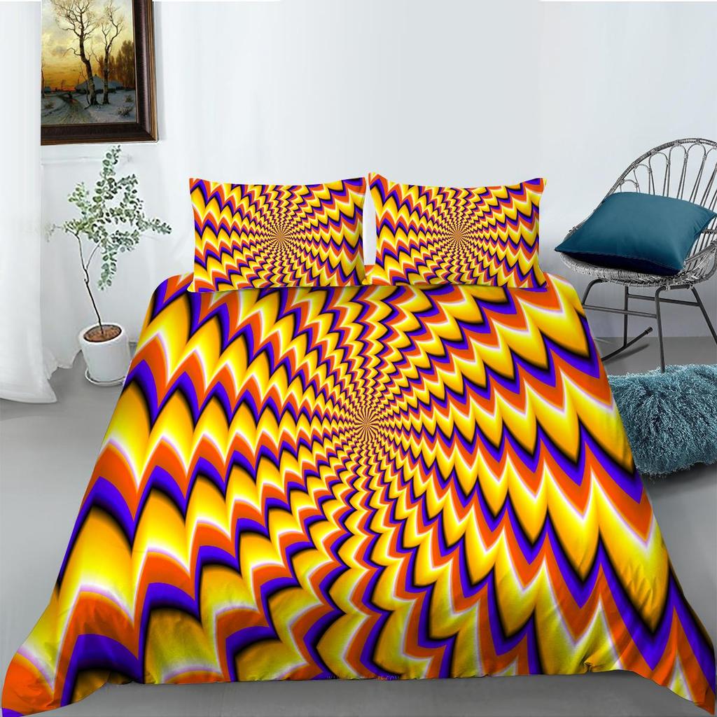 3D Color Pattern Bedding Single Double Bed Full Size Luxury Family Pillowcases and Quilt Covers 2-3 Pieces