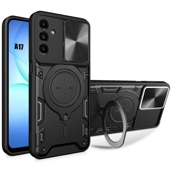 Coque de Téléphone - BOOLING - pour Samsung Galaxy A17 5G/4G - Antichoc - Avec Anneau - Protection Caméra