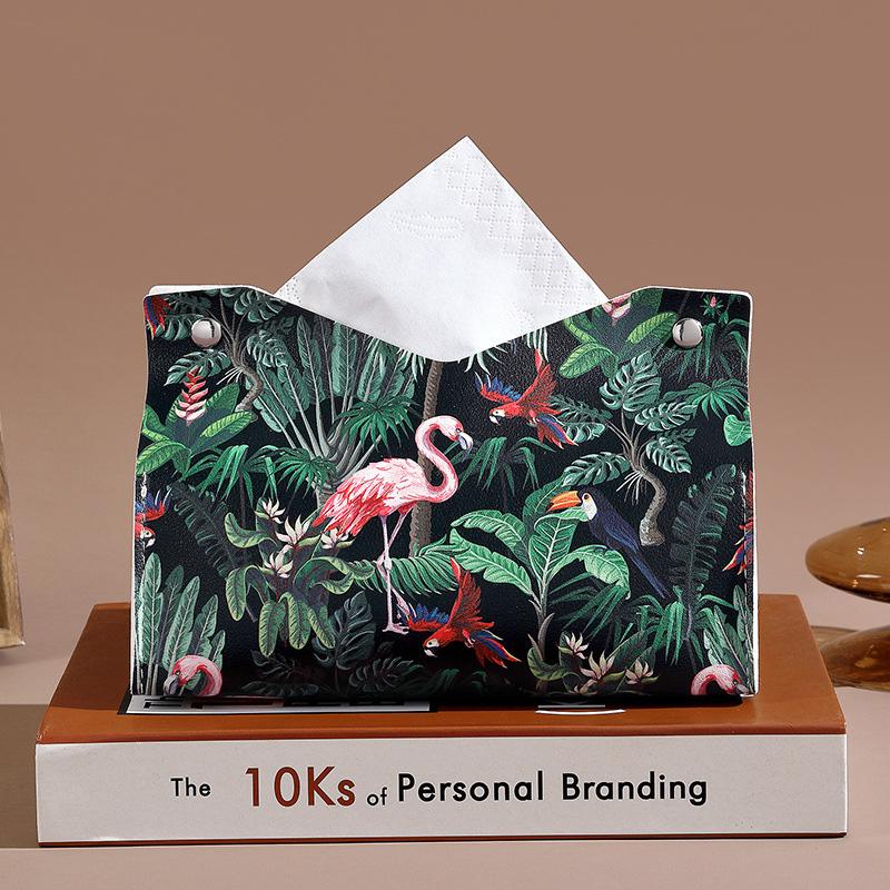 1 ks Obal na papírové utěrky Interiér auta Kožené Malování Stahovací Módní Krabička na kapesníky Úložný box Držák na kapesníky