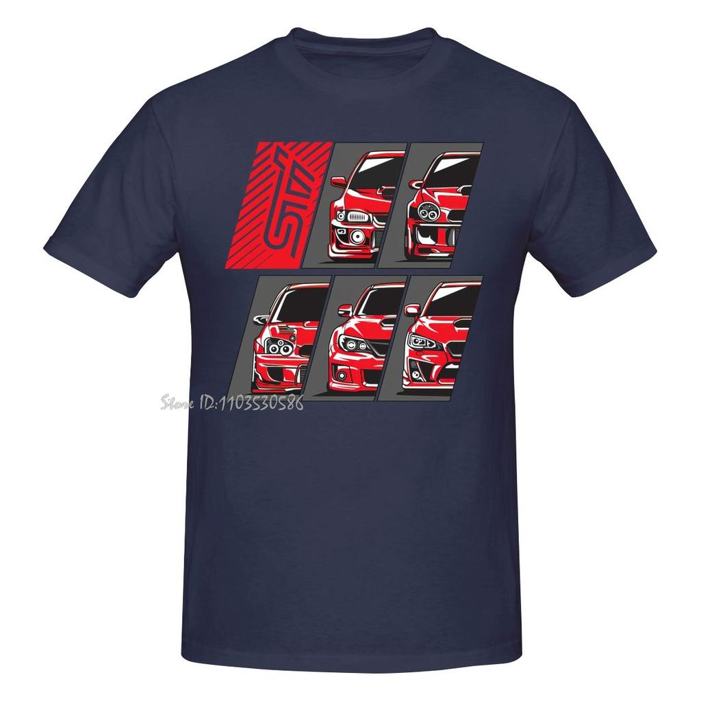 JDM STI Car Cotton Tshirt Summer Harajuku Streetwear Casual Oversized T-shirt Graphics FashionunisexClothing Unisex Tops Tees