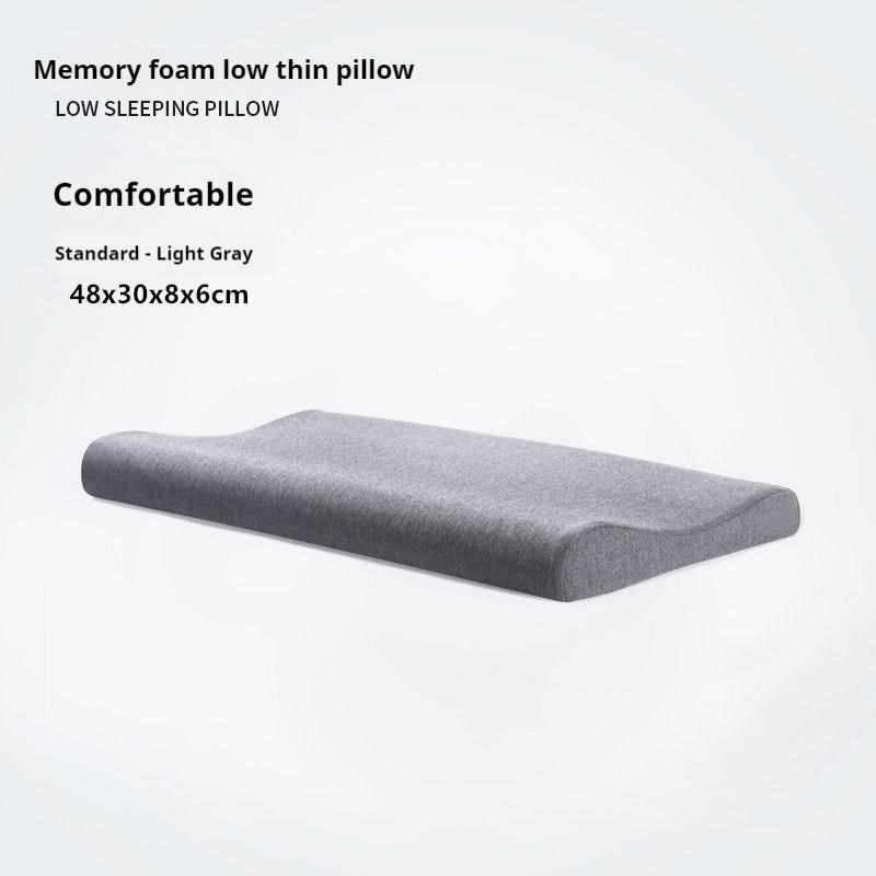 Memory Foam Low Soft Pillow Neck Spine Protection Thin Pillow for Children Teenager Adult Pregnant Health Care Pillow