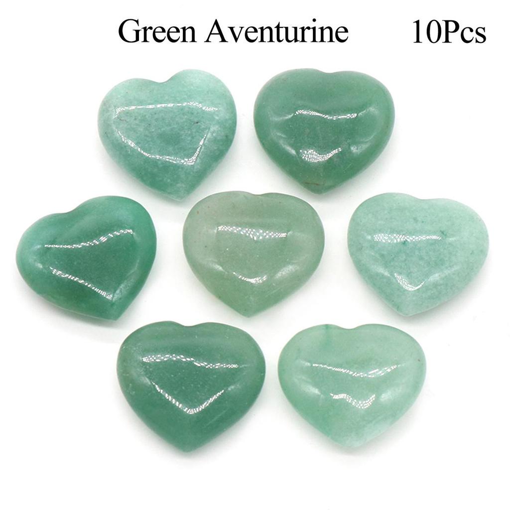 Herz-Kristall-Ornament-Dekoration, Energie-Naturstein, Reiki-Heil-Edelstein für Topfpflanzen, Fischtanks, Aquarien, Heimdekoration, Schmuckzubehör, 2 × 2 cm