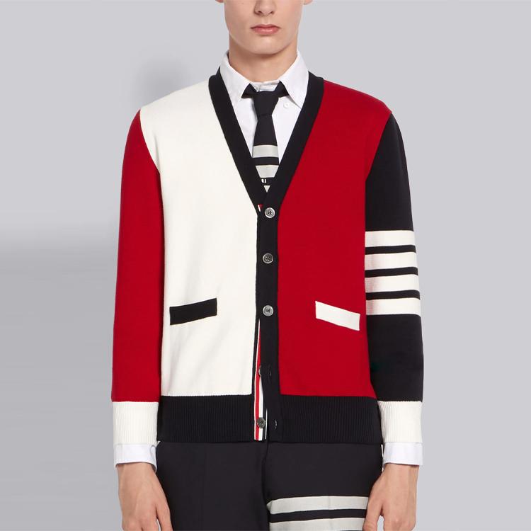 THOM BROWNE Knitwear Men's Multicolor V-neck Moderate Other MKC171F-00219-960