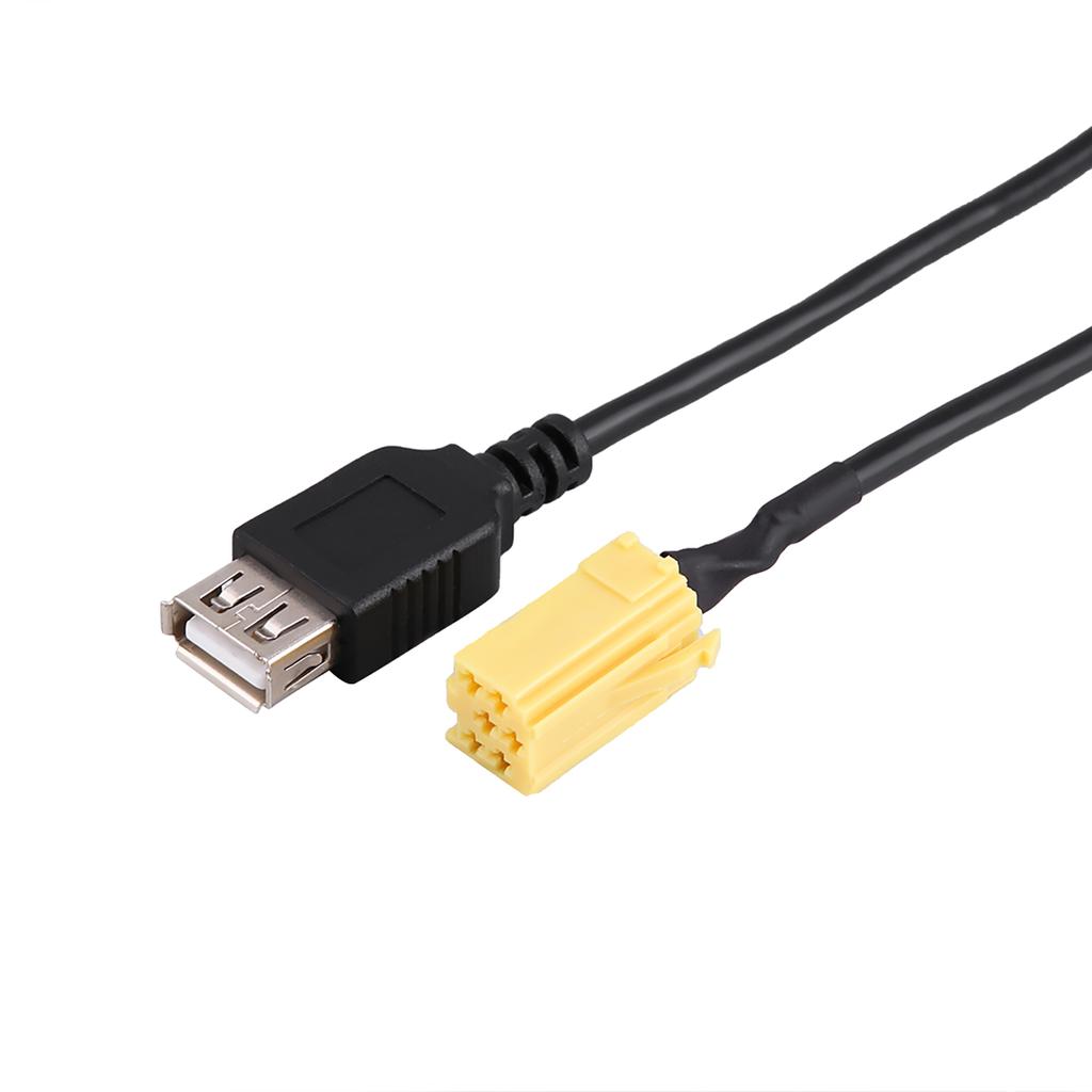 Car Mini ISO 6Pin Connector Plug USB Adapter Cable for Alfa Romeo Fiat Grande Punto
